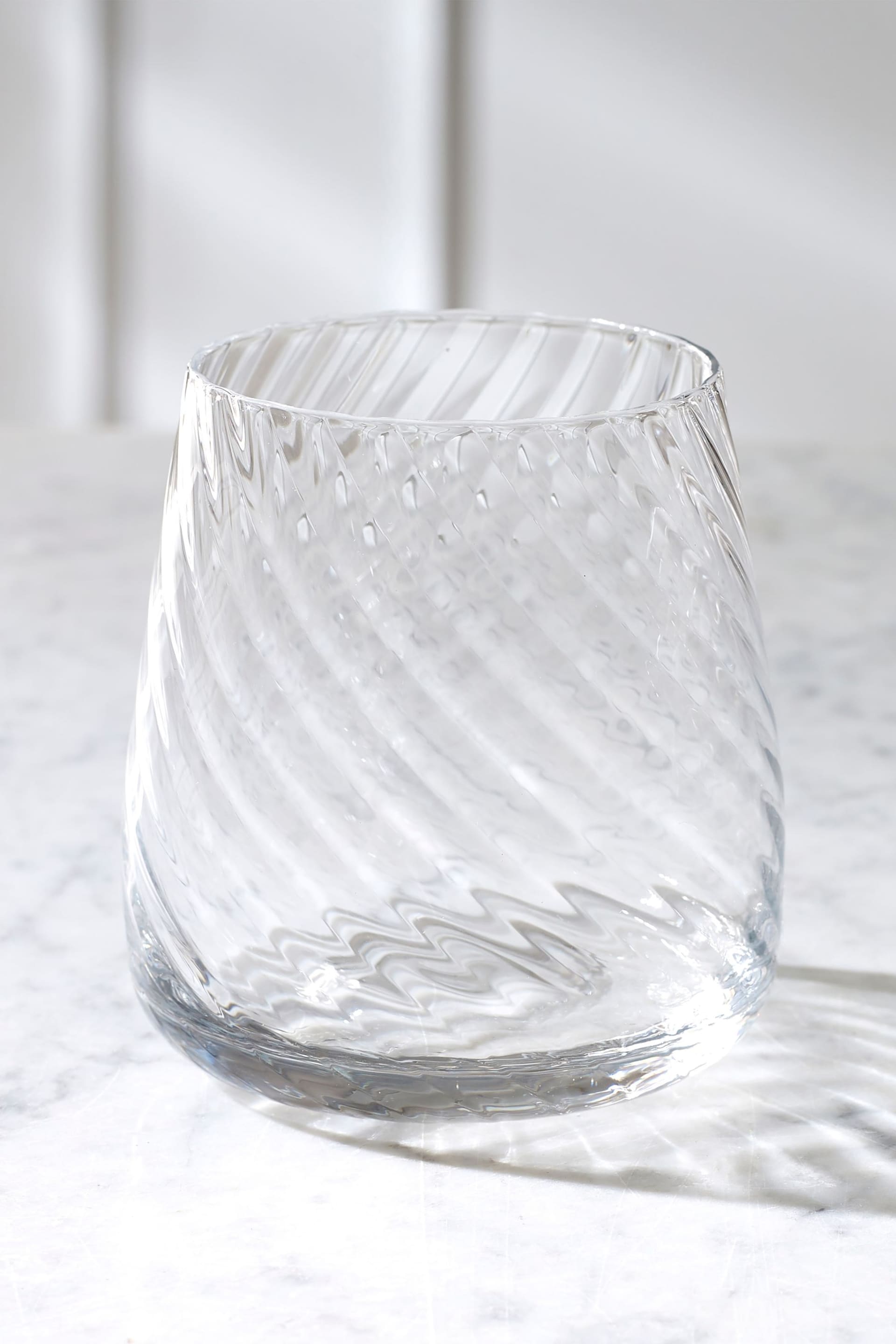 Clear Set of 4 Clear Anais Tumbler Glasses Set of 4 Short Tumbler Glasses - Image 3 of 4