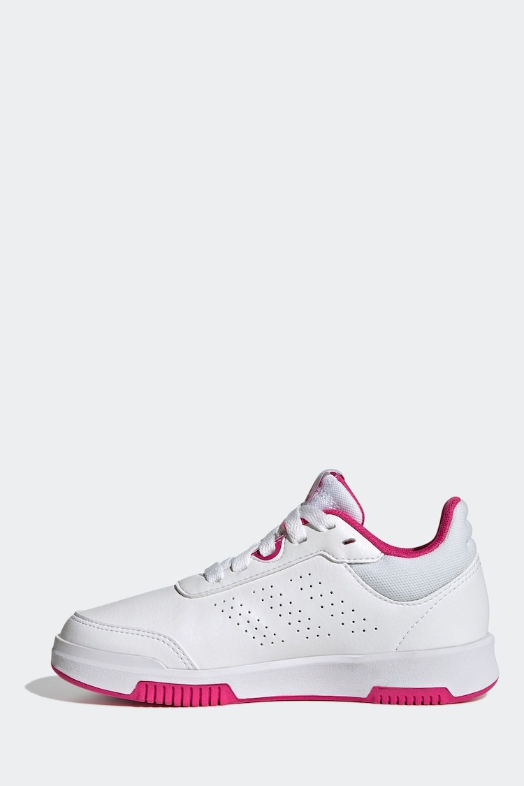 adidas Off White/Pink Tensaur Sport Training Lace Shoes - Image 2 of 9