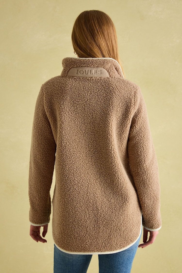 Joules Aldeburgh Tan Brown Quarter Zip Fleece - Image 2 of 7