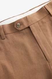 Rust Brown Linen Tailored Fit Suit: Trousers - Image 8 of 8