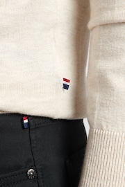 U.S. Polo Assn. Mens Grey Funnel Neck Quarter Zip Knit Sweatshirt - Image 5 of 8