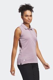 adidas Golf Ultimate365 Solid Sleeveless Polo Shirt - Image 3 of 7
