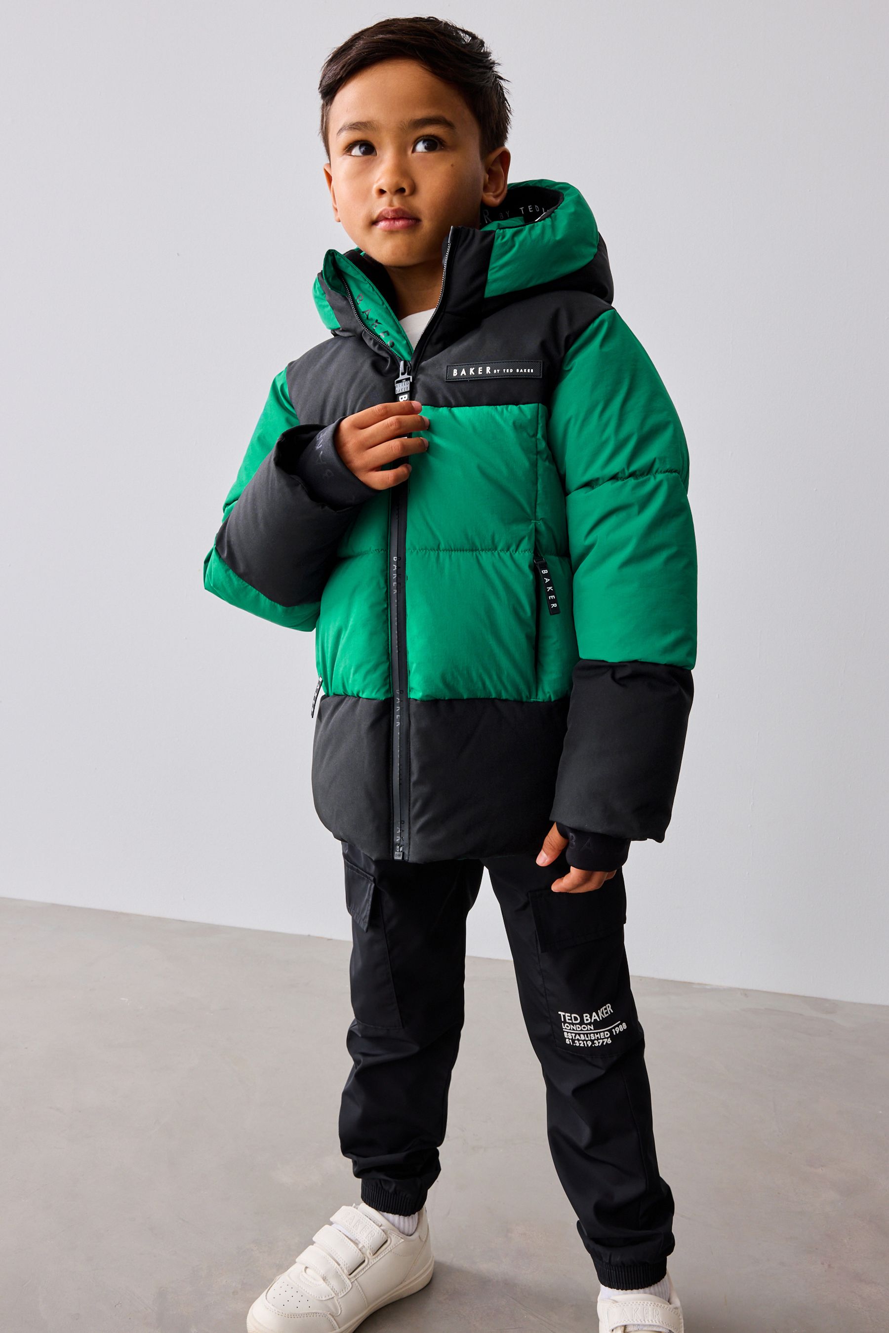 Buy Baker By Ted Baker Shower Resistant Colourblock Padded Coat from Next Oman