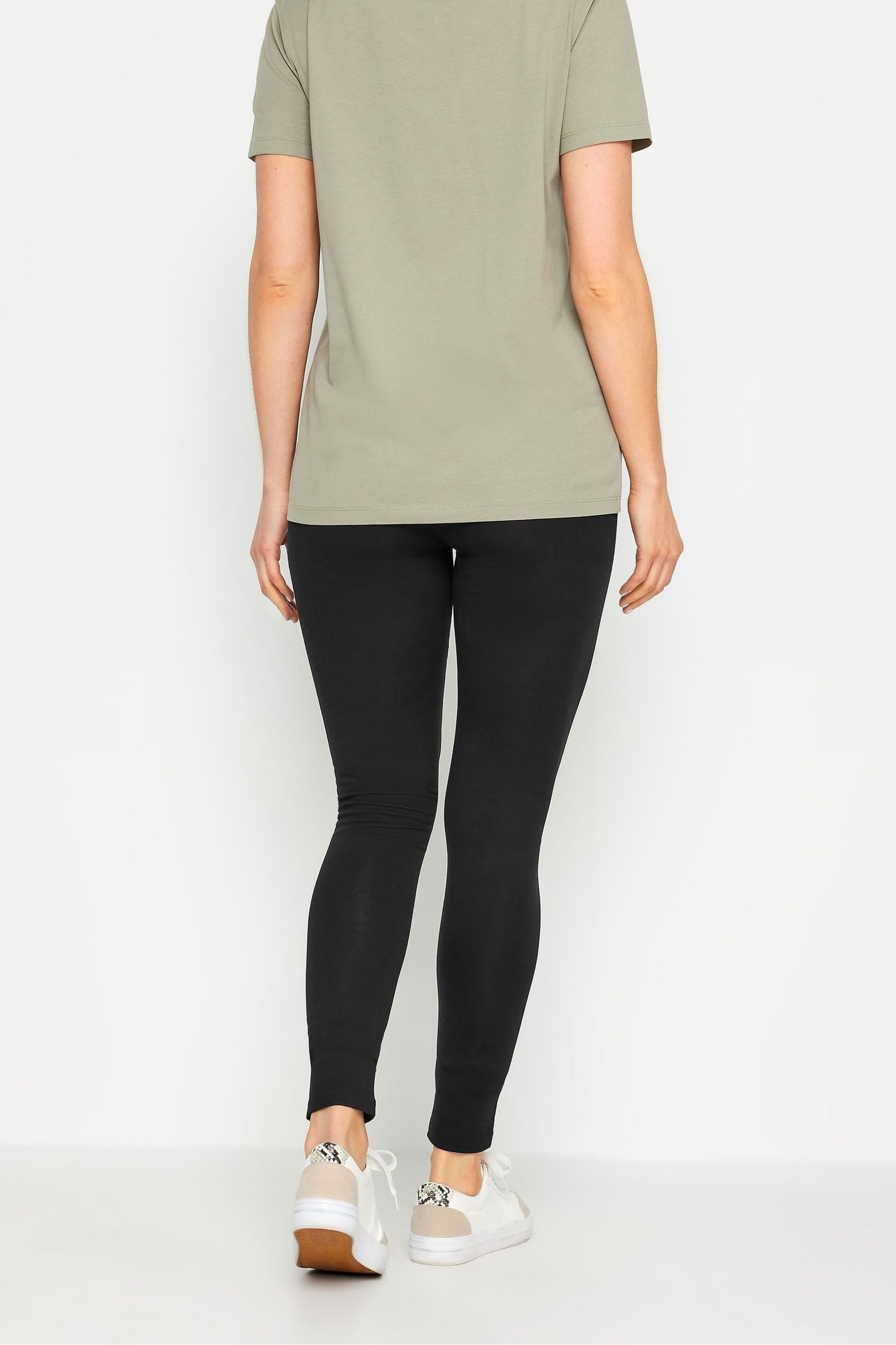 Long Tall Sally Black Cotton Stretch Leggings - Image 2 of 3