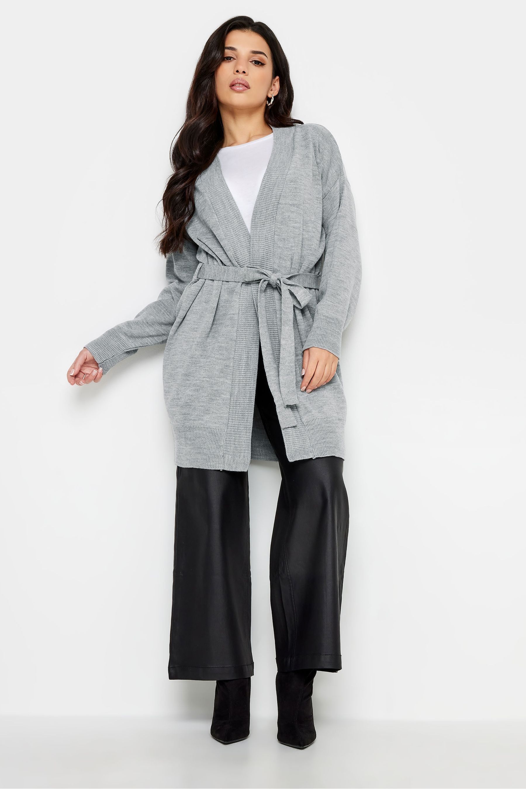 Buy PixieGirl Petite Grey Belted Midi Cardigan from the Next UK online shop