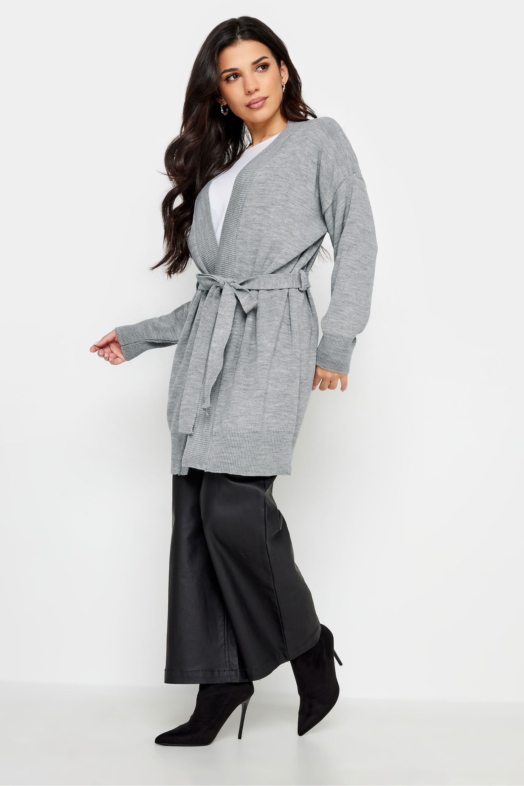 Grey midi cardigan deals