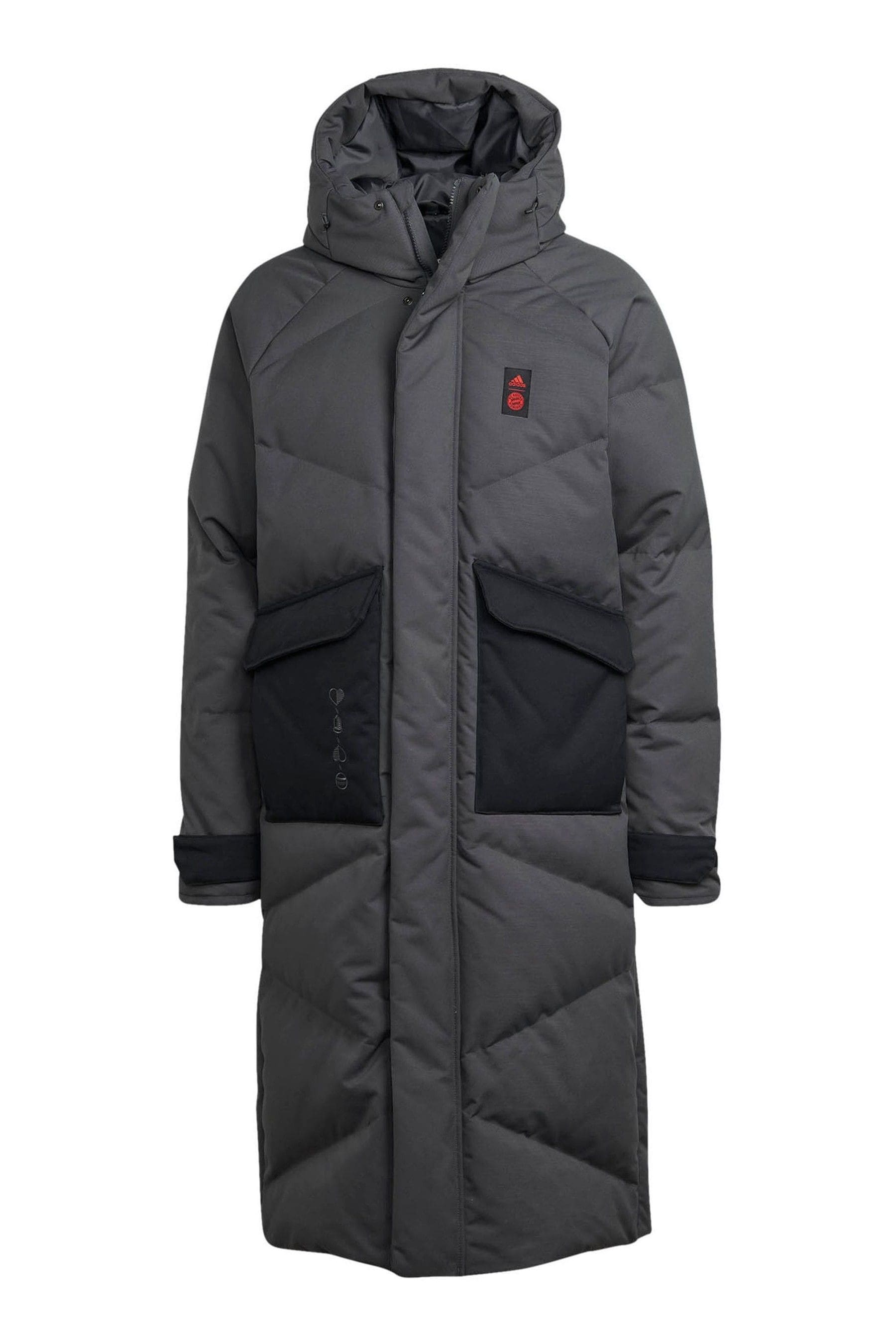 Buy adidas Grey Black FC Bayern Lifestyler Down Coat from Next Luxembourg