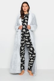 Long Tall Sally Black Animal Print Tapered Leg Pyjama Set - Image 3 of 5