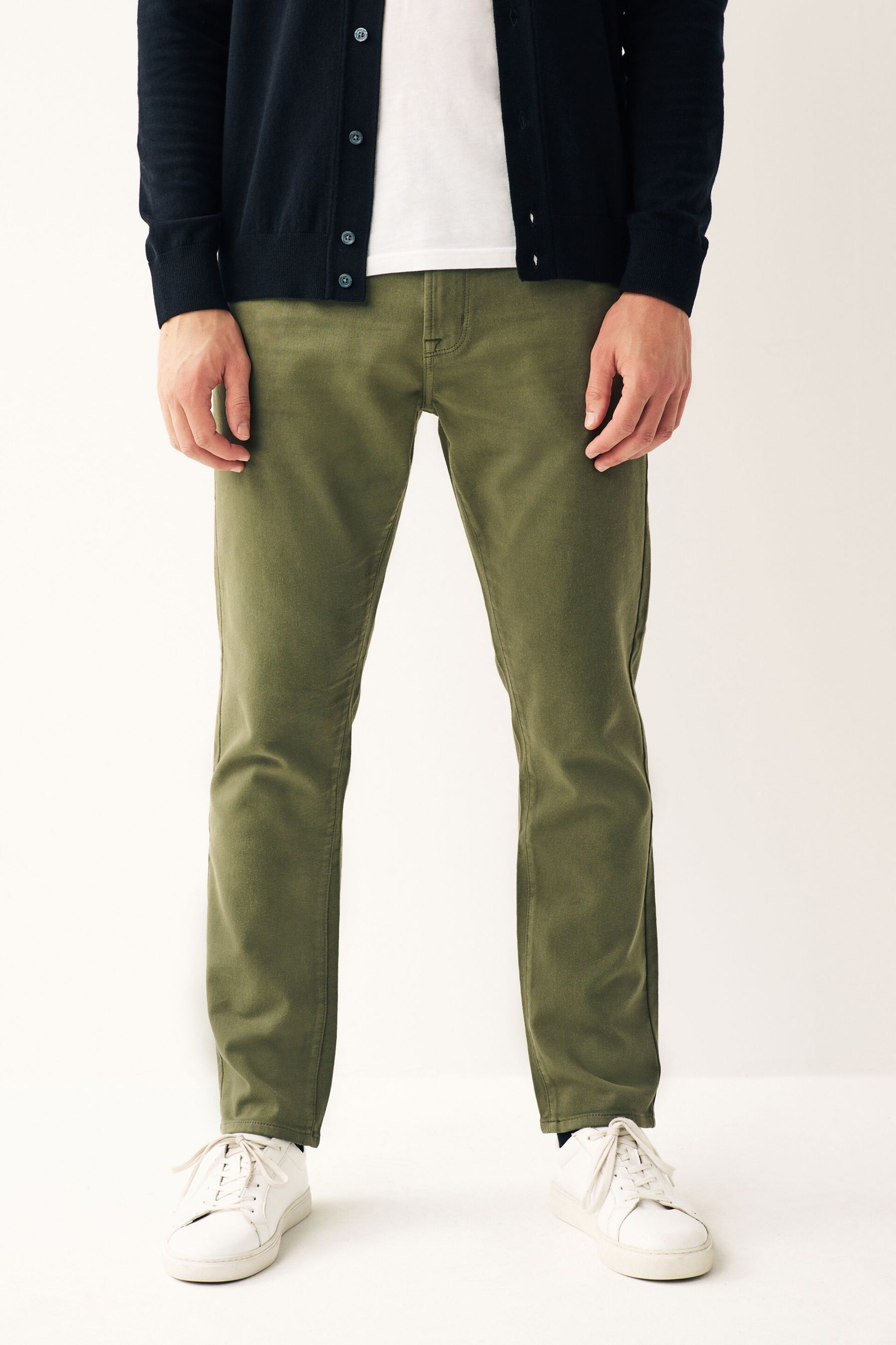 Green Sage Slim Fit Comfort Stretch Jeans - Image 1 of 6