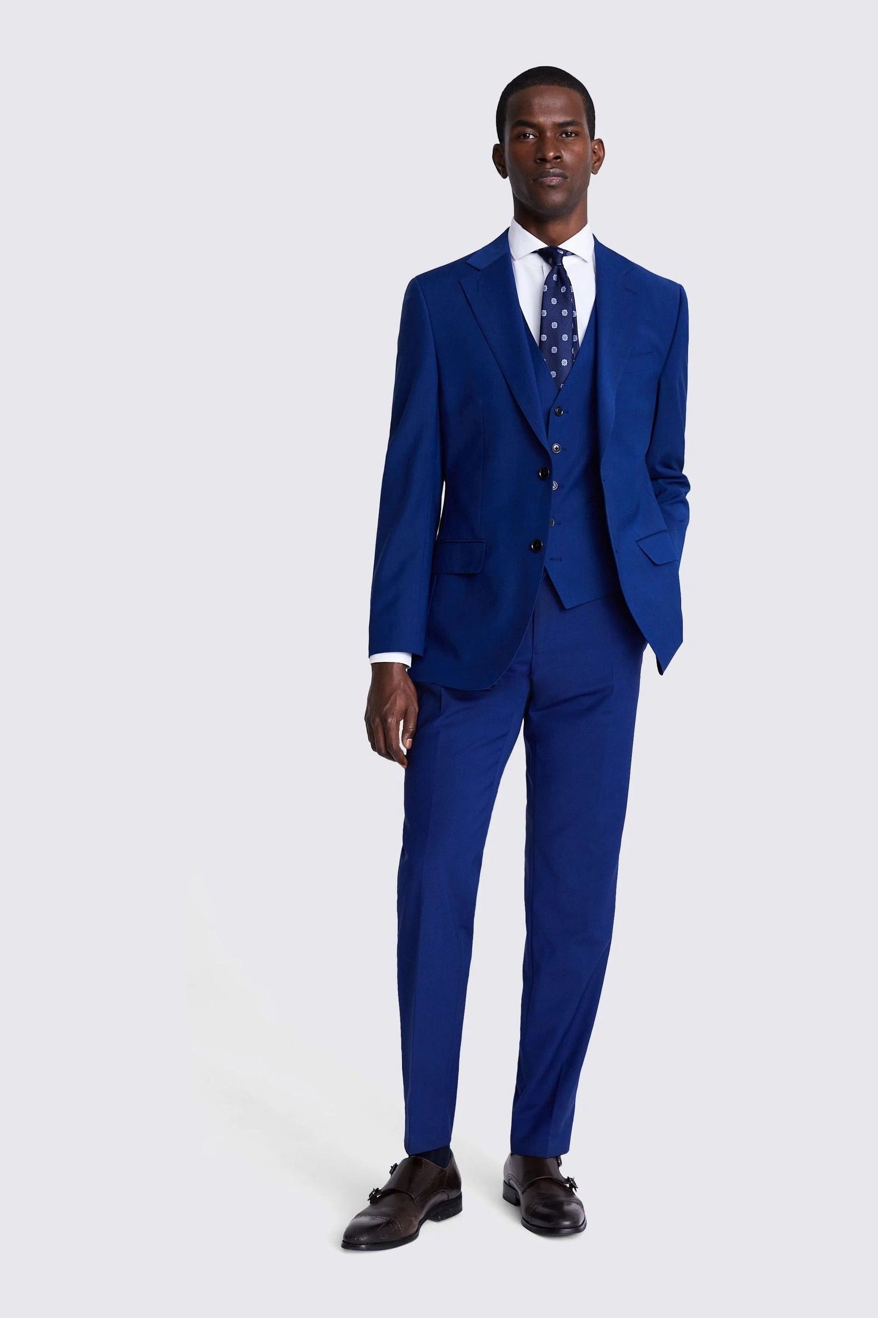 MOSS Royal Blue Performance Tailored Fit Suit Jacket