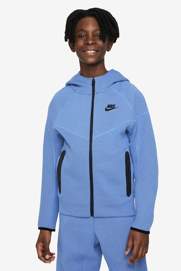 Buy Nike Blue Tech Fleece Winterized Zip Through Hoodie from the Next ...