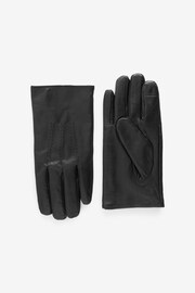 Grey/Black Texture Flatcap and Leather Gloves Set - Image 6 of 8