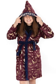 Vanilla Underground Red Harry Potter Unisex Kids Fleece Dressing Gown Robe - Image 1 of 6