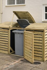 Rowlinson Natural timber Garden Triple Bin Store - Image 1 of 1