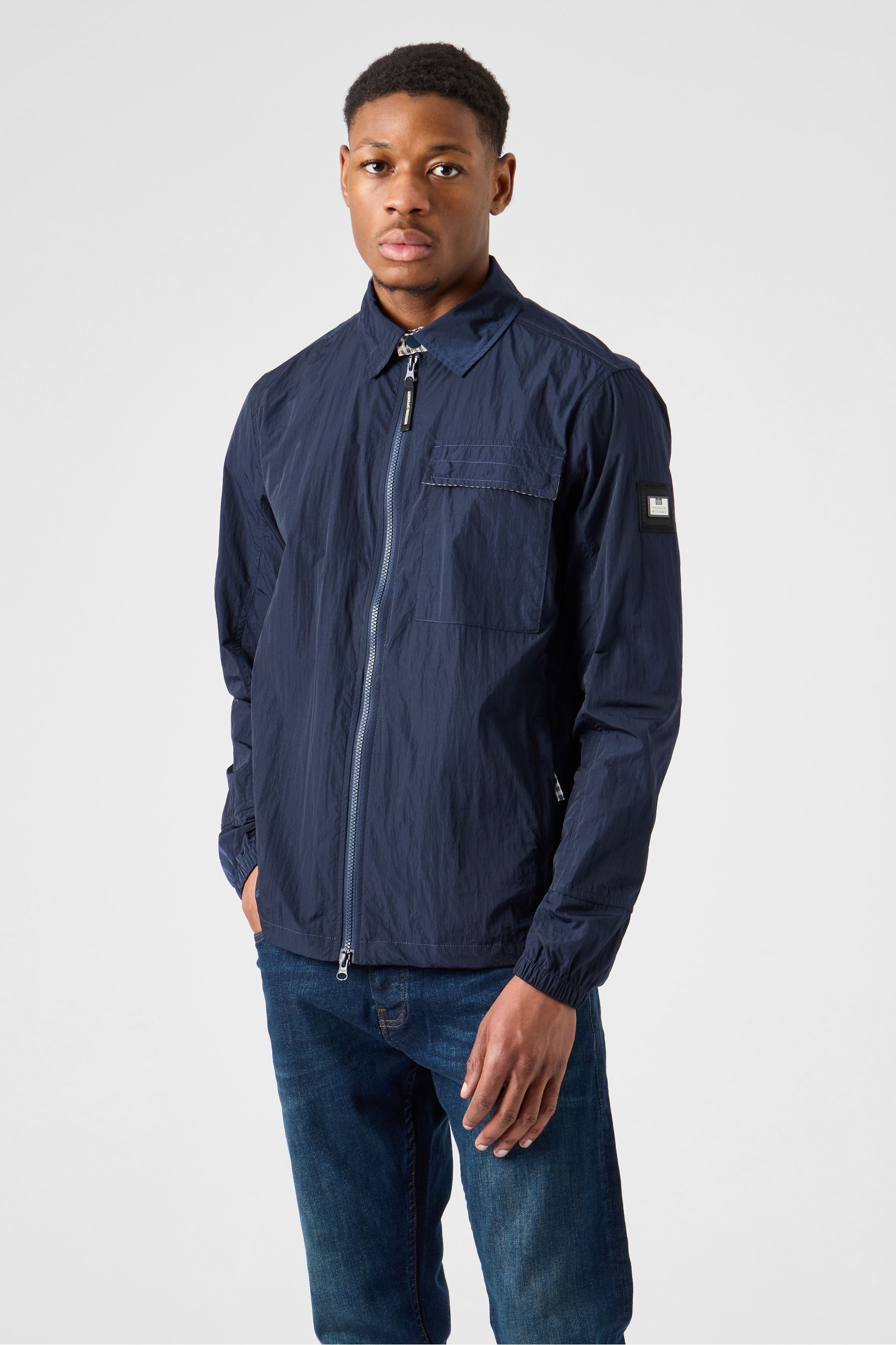 Weekend offender blue jacket on sale
