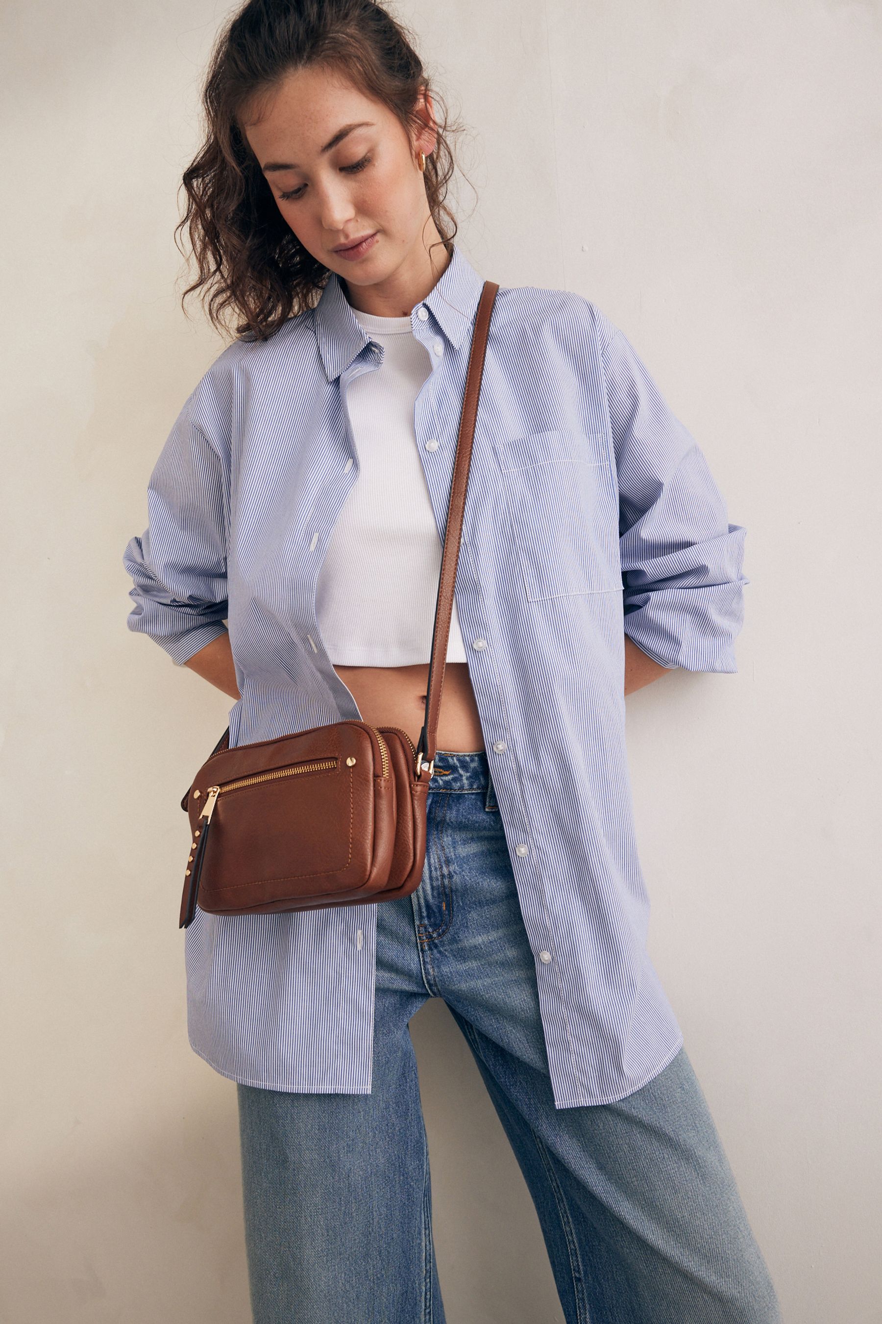Buy Tan Brown Utility Stud Cross Body Bag from the Next UK online shop