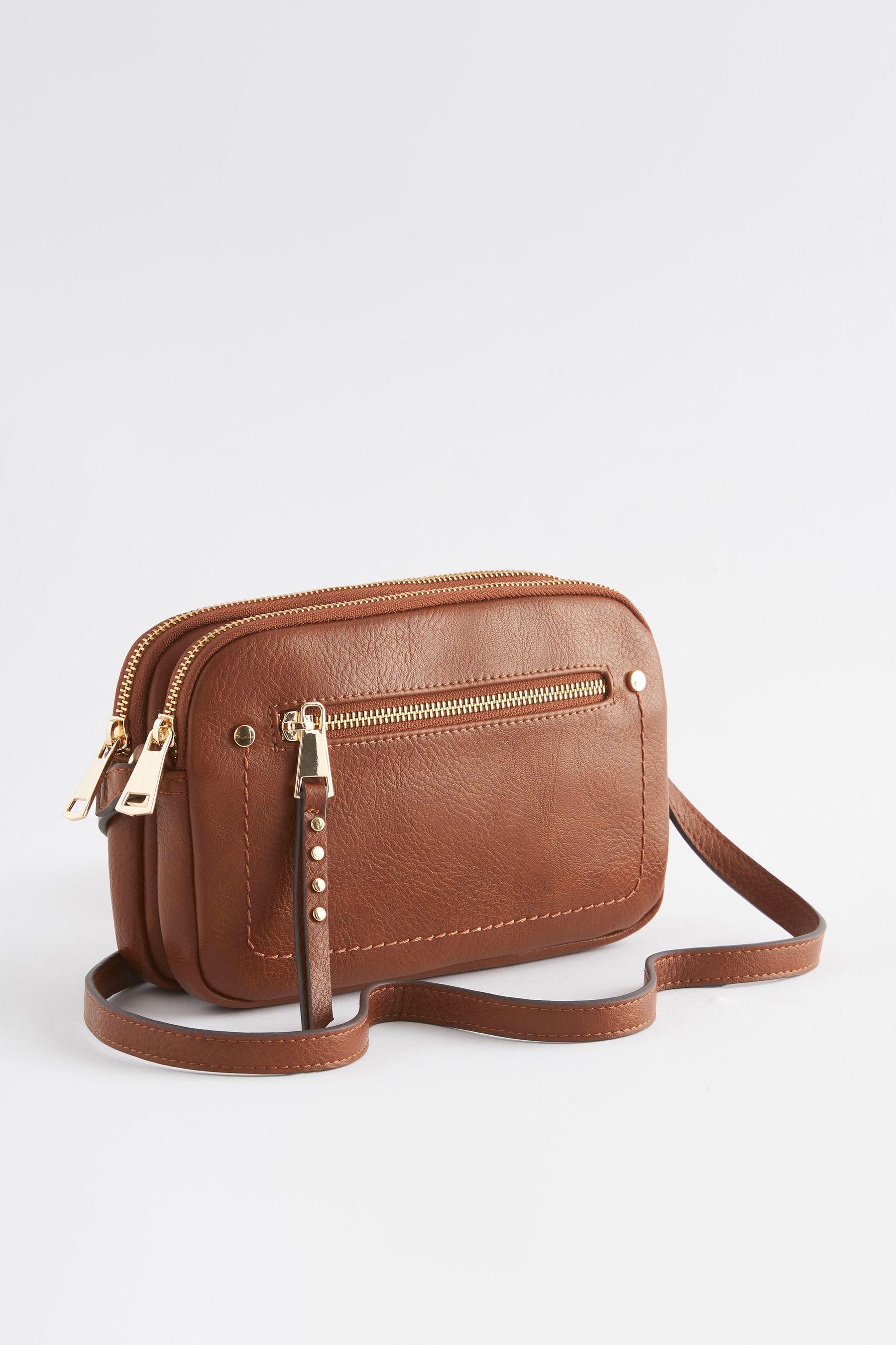 Next tan leather bag top