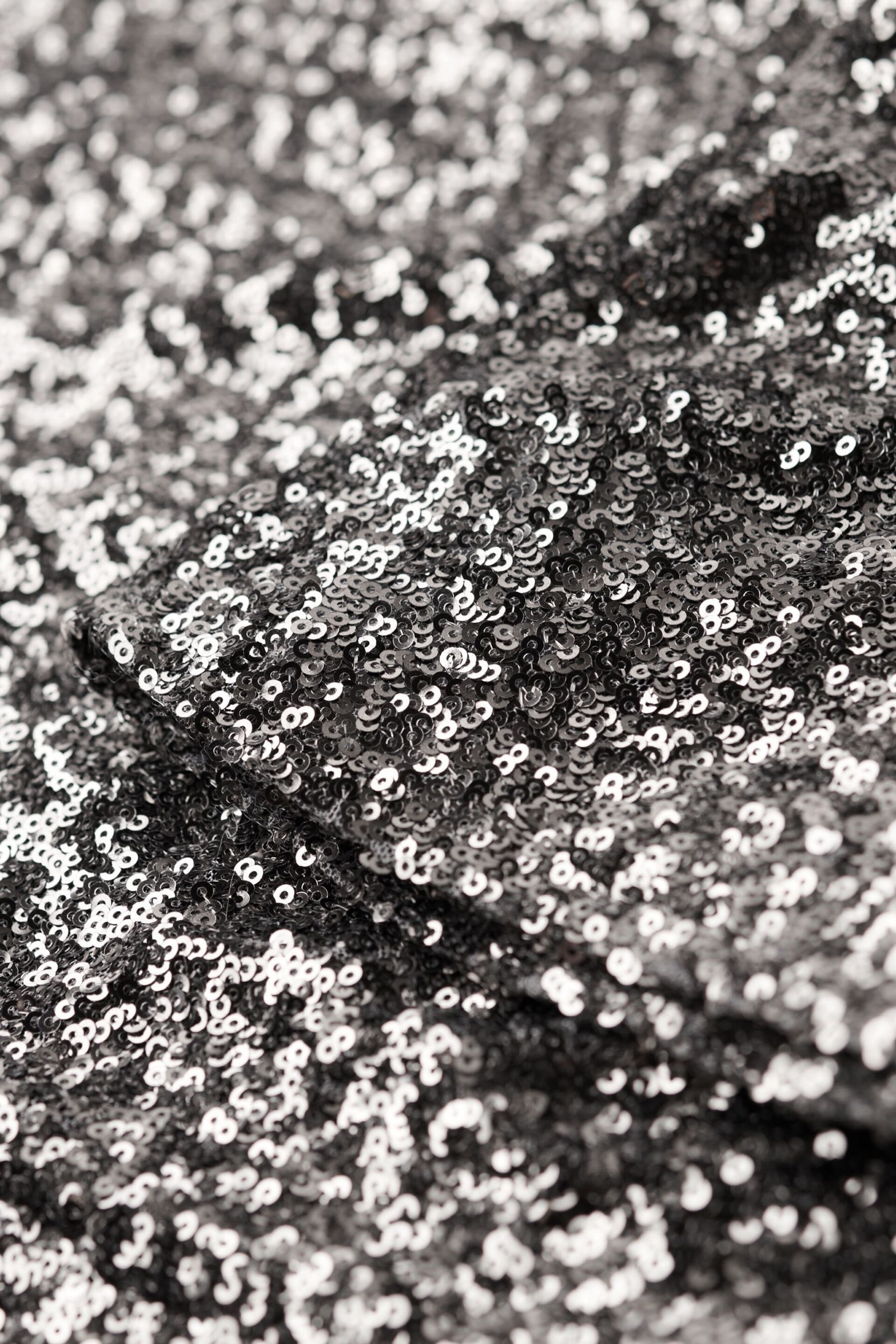 Superdry Silver Sequin Mock Neck Mini Dress - Image 8 of 8