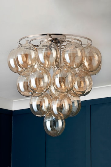 Visconte by BHS Champagne Gold Maiori 2 Light Flush Ceiling Light