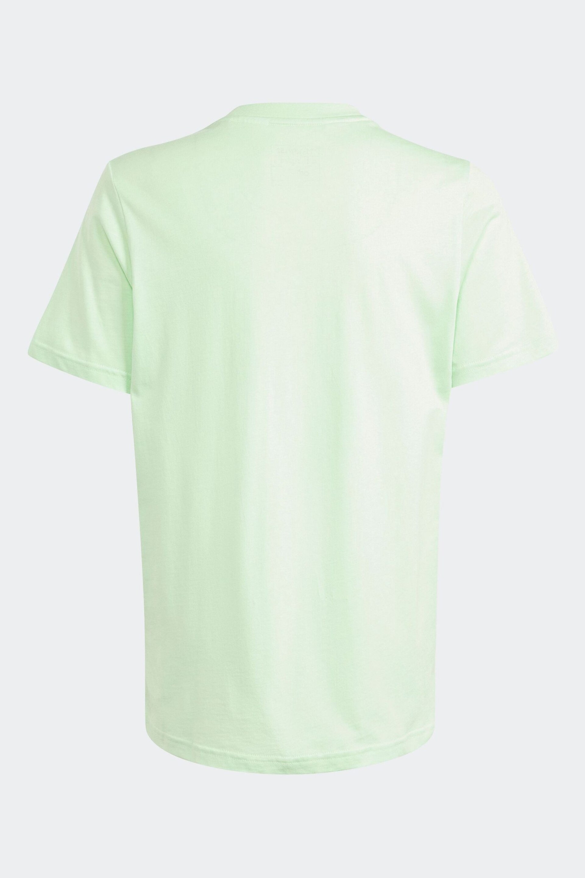 adidas Green Sportswear Essentials Big Logo Cotton T-Shirt - Image 2 of 8