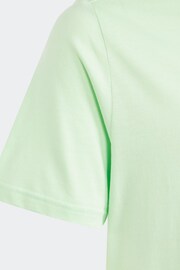 adidas Green Sportswear Essentials Big Logo Cotton T-Shirt - Image 3 of 8