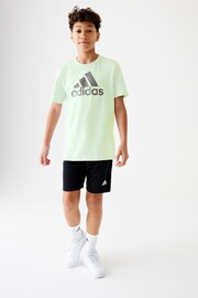 adidas Green Sportswear Essentials Big Logo Cotton T-Shirt - Image 6 of 8