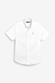 White Short Sleeve Cotton Rich Oxford Shirt (3-16yrs) - Image 1 of 3