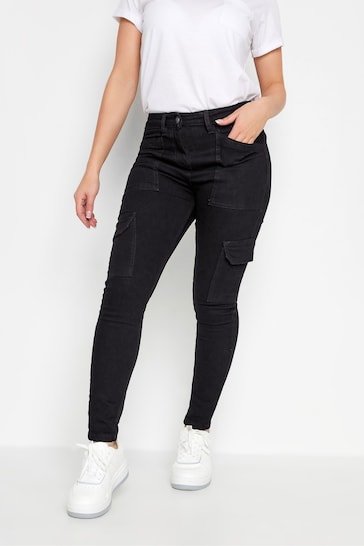 PixieGirl Petite Black Pocket Detail Cargo Skinny Jeans