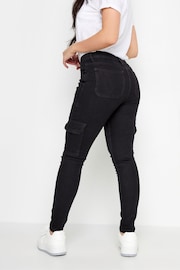 PixieGirl Petite Black Pocket Detail Cargo Skinny Jeans - Image 3 of 4