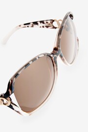 Tortoiseshell Brown Ombre Wrap Sunglasses - Image 6 of 6