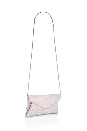 Carvela Pink Kross Jewel Clutch Bag