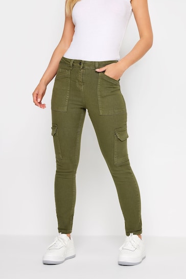 PixieGirl Petite Green Pocket Detail Cargo Skinny Jeans