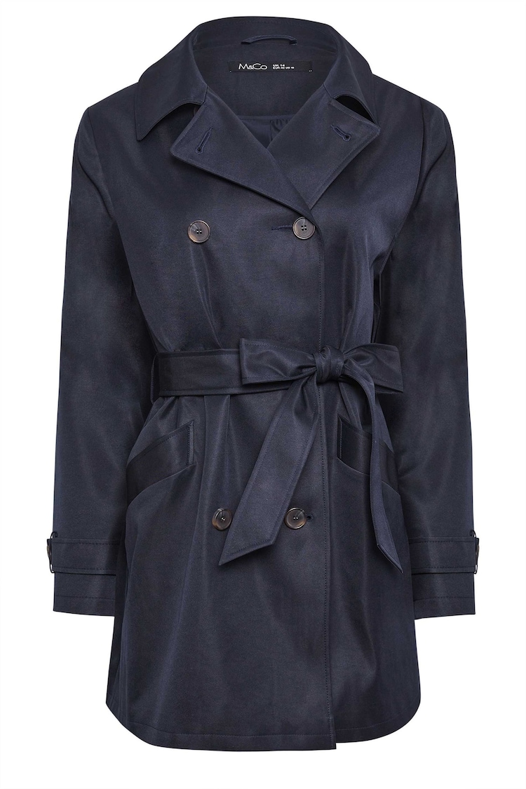 M&Co Blue Trench Coat - Image 6 of 6