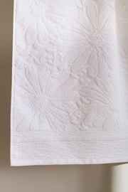 White Floral Towel 100% Cotton - Image 5 of 5