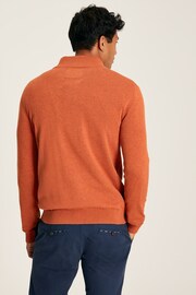 Joules Hillside Orange Knitted Quarter Zip Jumper - Image 2 of 5