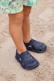 Navy Moulded Closed Toe Clogs - Image 2 of 7