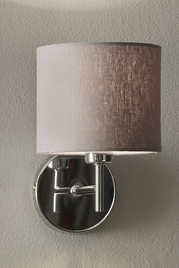 Pacific Silver Metal Straight Arm Wall Light