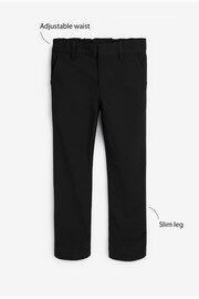Black Regular Waist School Formal Stretch Skinny Trousers (3-17yrs) - Image 3 of 7