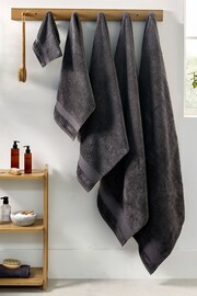 Charcoal Grey Egyptian Cotton Towel - Image 2 of 5