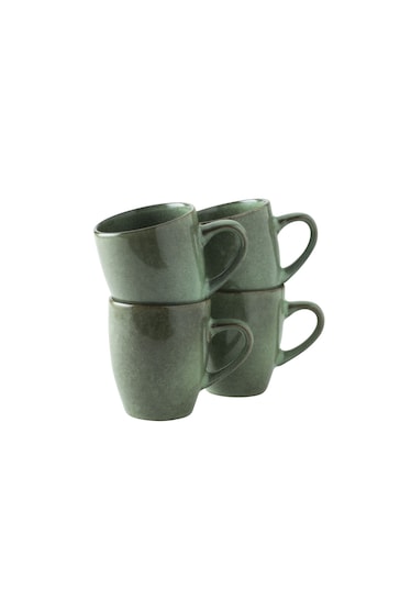 Dutch Rose Set of 4 Green Serenity Mini Mugs