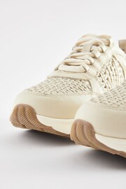 Ecru Signature Leather Weave Detail Chunky Trainers - Image 9 of 9