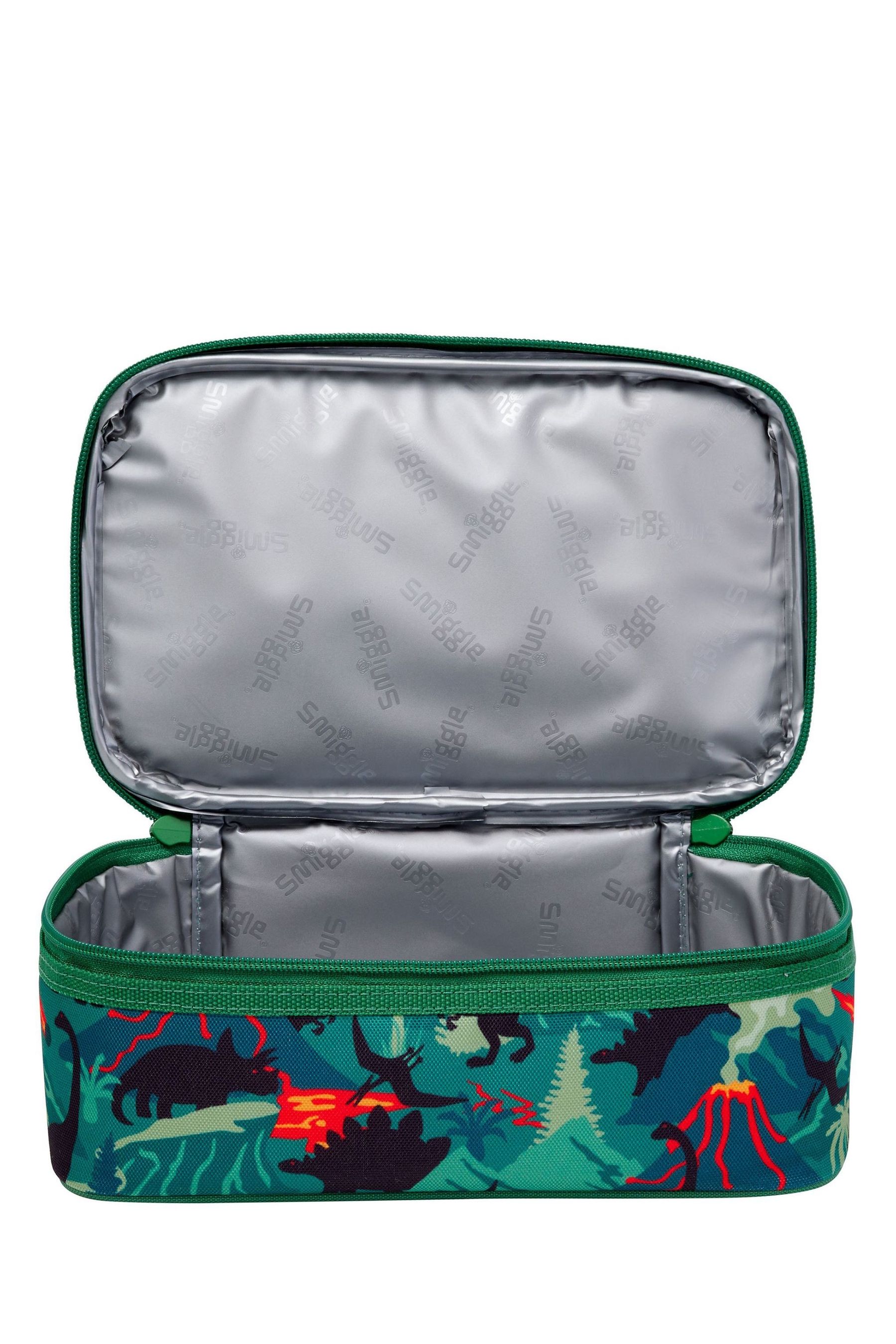 Smiggle dinosaur lunch bag top