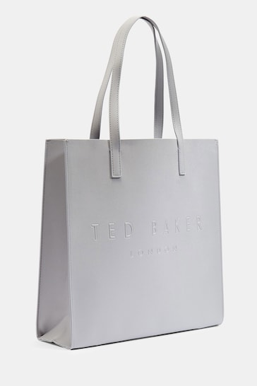 Ted Baker Grey Soocon Crosshatch Large Icon Bag