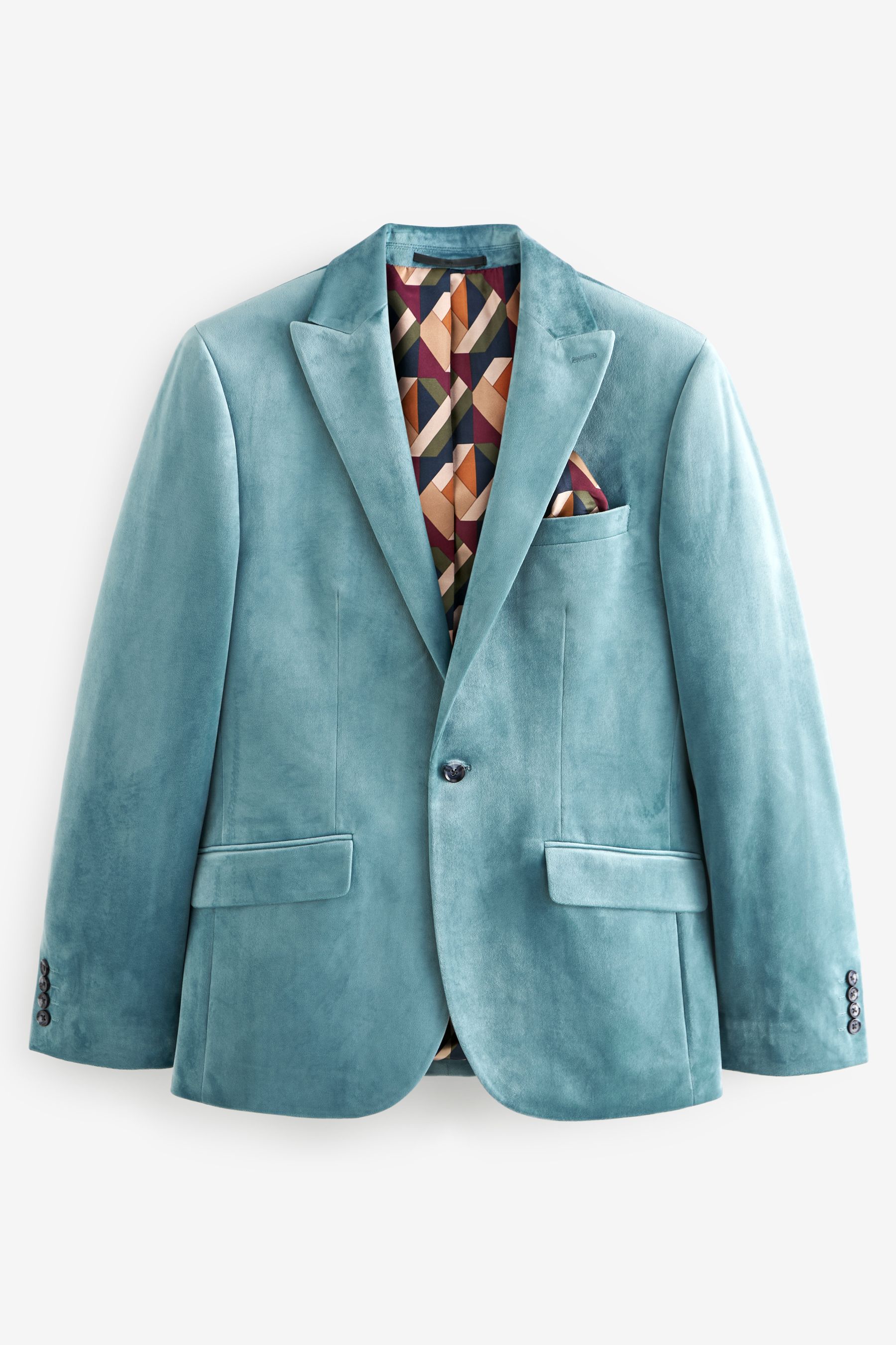 Light blue velvet jacket clearance