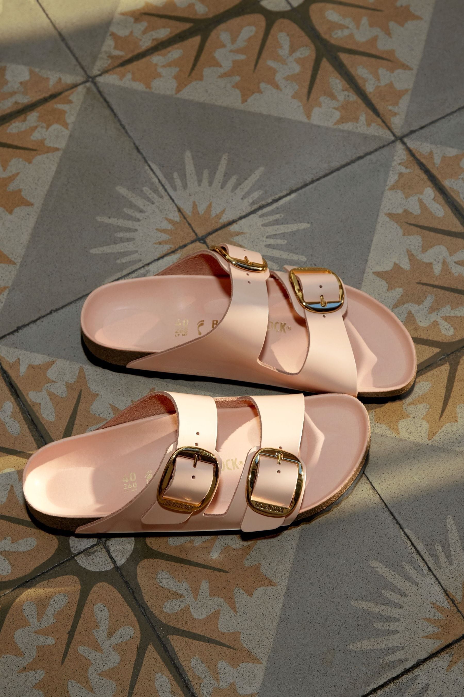 Buy Birkenstock Light Pink Arizona Big Buckle High Shine Sandals from Next Luxembourg