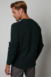 Threadbare Green Crew Neck Ribbed Knitted Jumper - Image 2 of 4