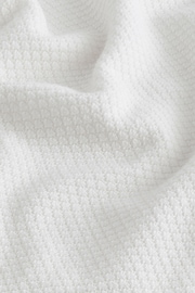 White Knitted Textured Regular Fit T-Shirt - Image 6 of 7