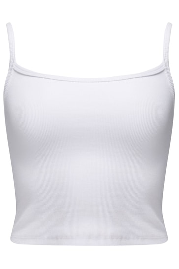 Pour Moi White Off Duty Rib Jersey Support Cami