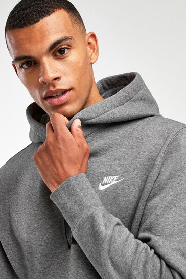 Men's Nike Sportswear Club Fleece Pullover Hoodie Medium Dark Grey for sale  online