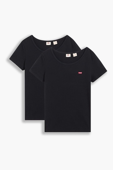 Levi's® Black Crew Neck T-Shirts 2 Pack